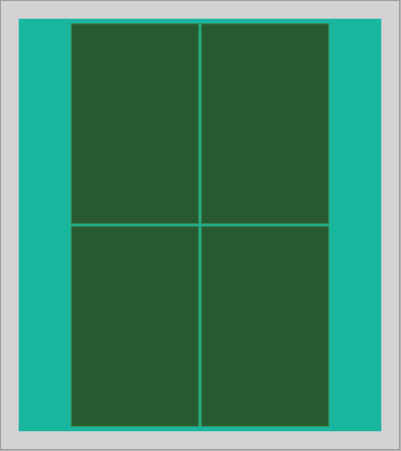16 x 18 panel layout with four 5.1 x 8 PCBs at 56.7% utilization, no rotations